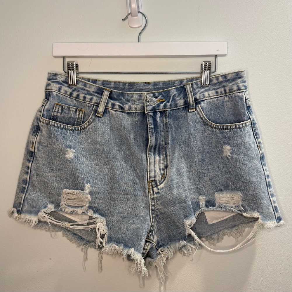 SHEIN Distressed Ripped Jean Shorts - Size 32